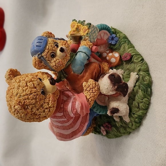 Vintage Set of Five EUC  Ceramic/Resin Teddy Bears - Picture 4 of 16